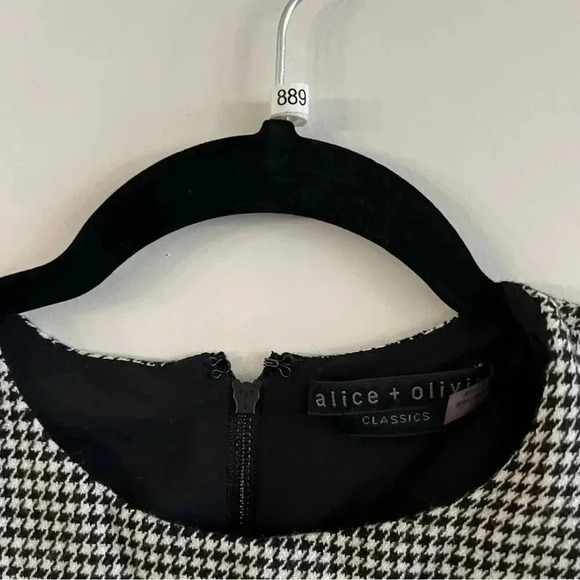 Alice + Olivia Delora Houndstooth Classic Mini Dress - Picture 6 of 7